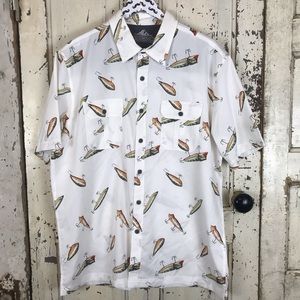 Croft & Barrow short sleeve fishing lure shirt